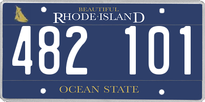 RI license plate 482101