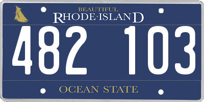 RI license plate 482103