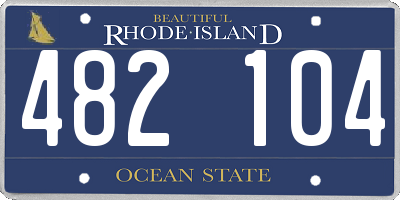 RI license plate 482104