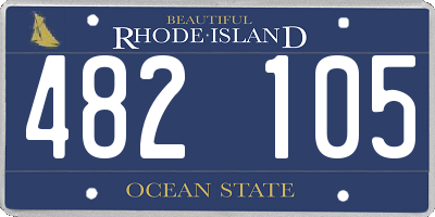 RI license plate 482105