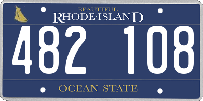 RI license plate 482108