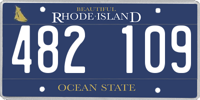 RI license plate 482109