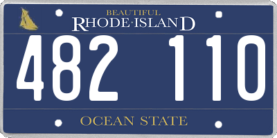 RI license plate 482110