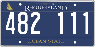 RI license plate 482111