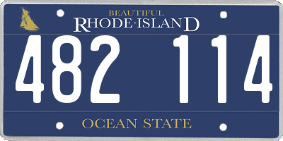 RI license plate 482114