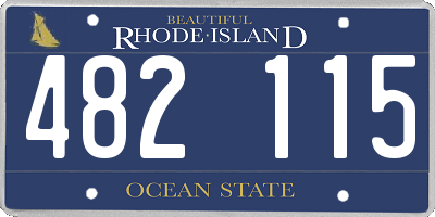 RI license plate 482115