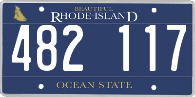 RI license plate 482117