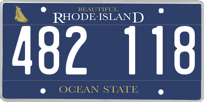 RI license plate 482118