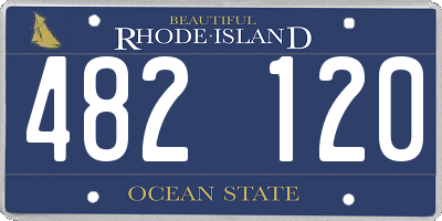 RI license plate 482120
