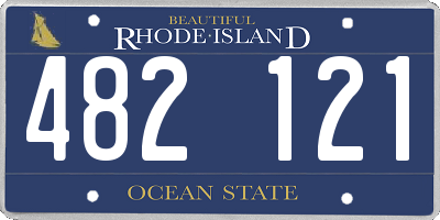 RI license plate 482121