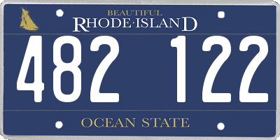 RI license plate 482122