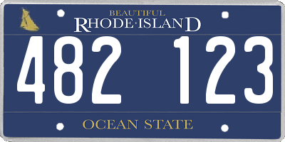 RI license plate 482123