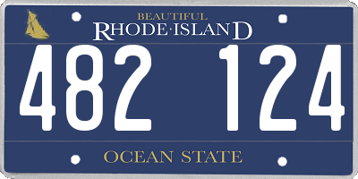 RI license plate 482124