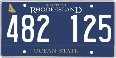 RI license plate 482125