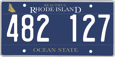 RI license plate 482127