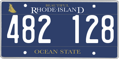 RI license plate 482128