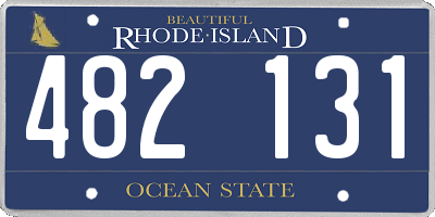 RI license plate 482131