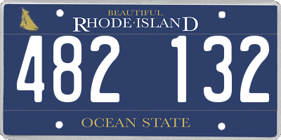RI license plate 482132