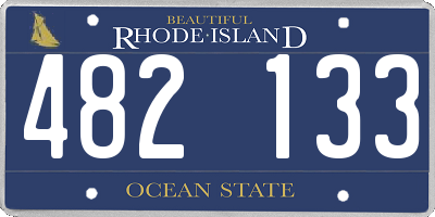 RI license plate 482133