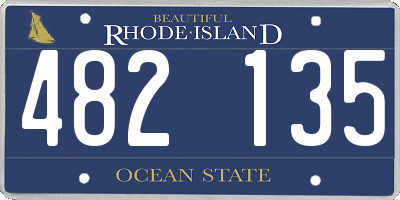 RI license plate 482135
