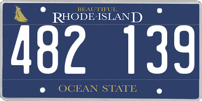 RI license plate 482139