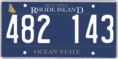 RI license plate 482143