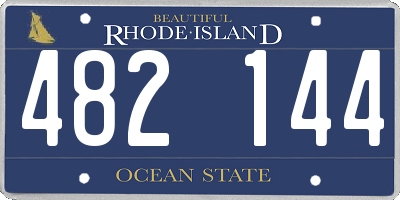 RI license plate 482144