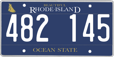 RI license plate 482145