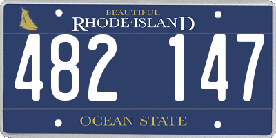 RI license plate 482147