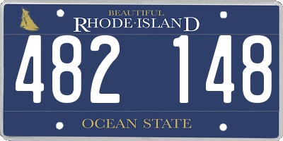 RI license plate 482148