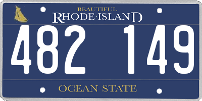 RI license plate 482149