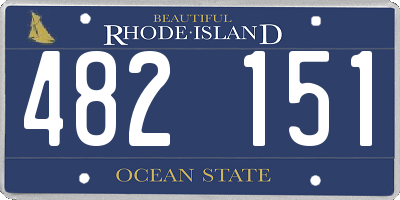 RI license plate 482151