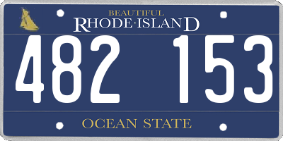 RI license plate 482153