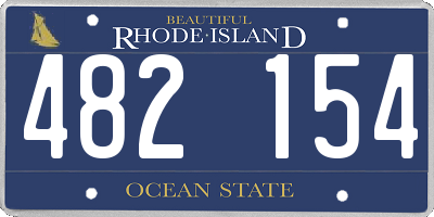 RI license plate 482154