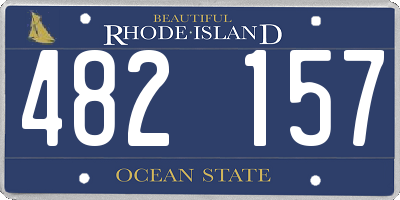 RI license plate 482157