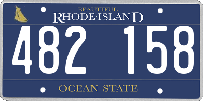 RI license plate 482158