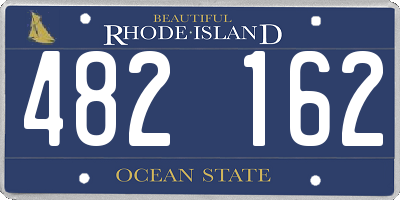 RI license plate 482162