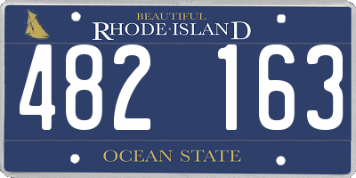 RI license plate 482163