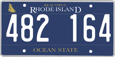 RI license plate 482164