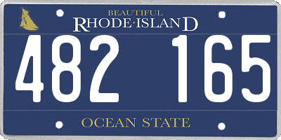 RI license plate 482165