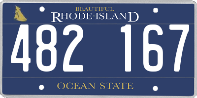 RI license plate 482167