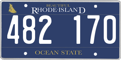 RI license plate 482170