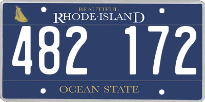 RI license plate 482172