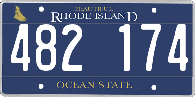 RI license plate 482174