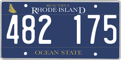 RI license plate 482175