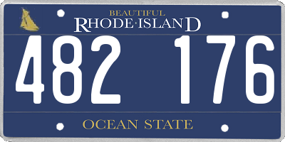 RI license plate 482176