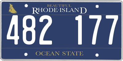 RI license plate 482177