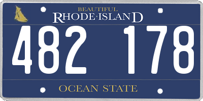 RI license plate 482178