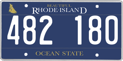 RI license plate 482180