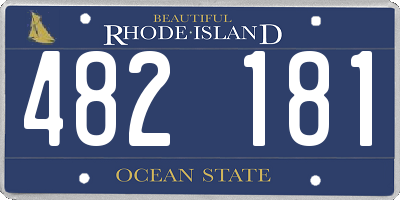 RI license plate 482181